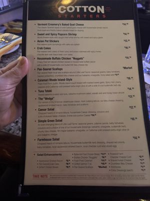 Menu photo 1 Cotton Manchester, NH
