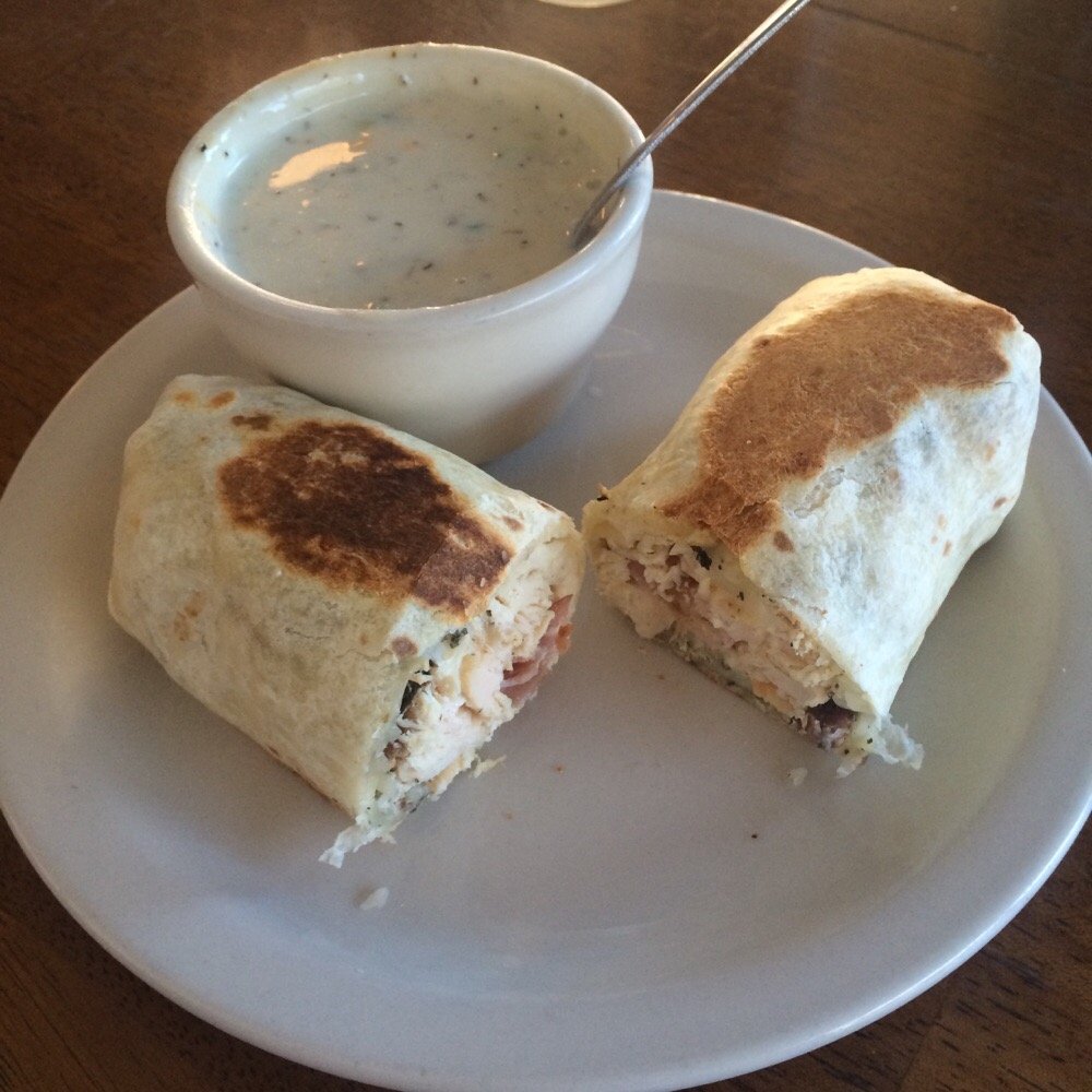 Three Crazy Bakers - Chicken Cordon Bleu wrap and Potato soup. - Bakeries Near Me - Moultrie, Georgia Three Crazy Bakers - Chicken Cordon Bleu wrap and Potato soup. - Bakeries Near Me - Moultrie, Georgia