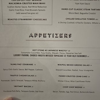Stripsteak - Menu - Steakhouses Near Me - Honolulu, Hawaii Stripsteak - Menu - Steakhouses Near Me - Honolulu, Hawaii