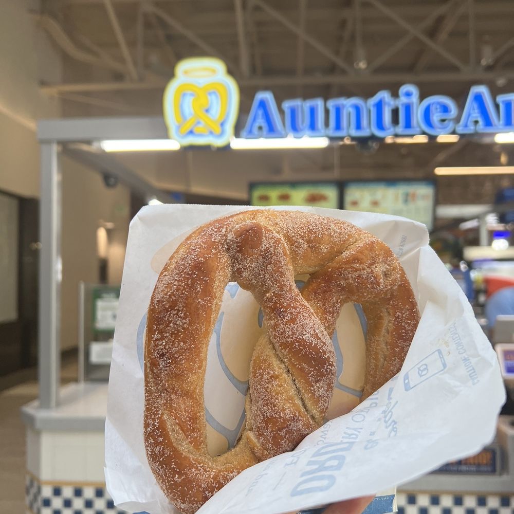 Auntie Anne's - Cinnamon Sugar Pretzel IG @AmyNsEats - Pretzels Near Me - Milpitas, California Auntie Anne's - Cinnamon Sugar Pretzel IG @AmyNsEats - Pretzels Near Me - Milpitas, California