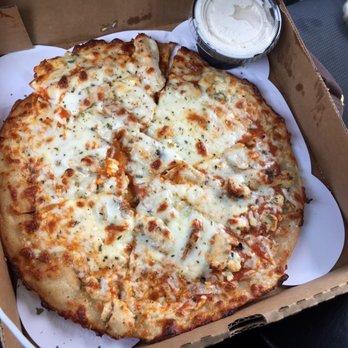 Jockamo Upper Crust Pizza - Buffalo chicken on gluten free crust. Not the best gluten free crust. - Salad Near Me - Indianapolis, Indiana Jockamo Upper Crust Pizza - Buffalo chicken on gluten free crust. Not the best gluten free crust. - Salad Near Me - Indianapolis, Indiana