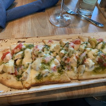 Bin228 Gastropub - Chicken pesto flatbread - New American Near Me - Glastonbury, Connecticut Bin228 Gastropub - Chicken pesto flatbread - New American Near Me - Glastonbury, Connecticut