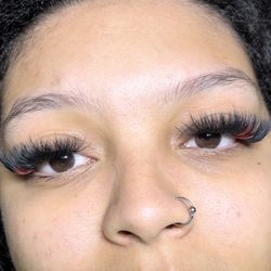 Thecosmotrap - Our Volume lash set, with color added.