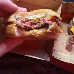 Raw burger