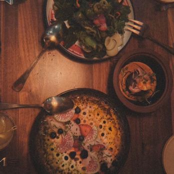 Ember Kitchen - market crudo, crispy tamal abogado, ember greens ensalada - Latin American Near Me - Austin, Texas