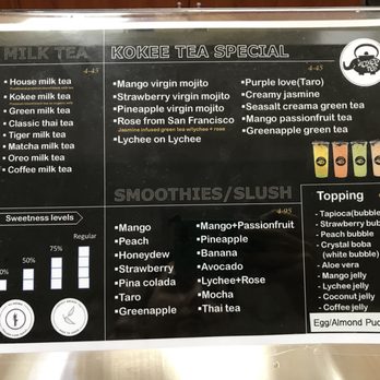 Kokee Tea - Menu - Bubble Tea Near Me - Fairfax, Virginia Kokee Tea - Menu - Bubble Tea Near Me - Fairfax, Virginia