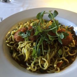 Heron - Scallops over lo mein. Incredible flavors!