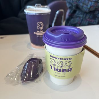 Smoking Tiger Coffee Lab - Our drinks and a sweet potato bread - Coffee & Tea Near Me - Rowland Heights, California Smoking Tiger Coffee Lab - Our drinks and a sweet potato bread - Coffee & Tea Near Me - Rowland Heights, California
