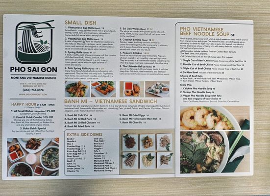 Menu photo 7 Pho Sai Gon Bozeman, MT Menu photo 7 Pho Sai Gon Bozeman, MT