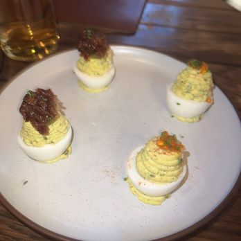 Yardbird - Deviled eggs with bacon jam & roe - Southern Near Me - Las Vegas, Nevada