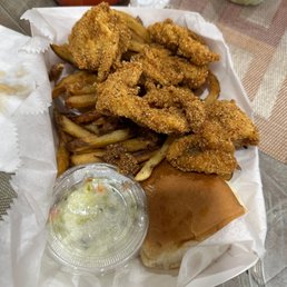 1/2lb Fried Alligator, Coleslaw, Dinner Rolls 1/2lb Fried Alligator, Coleslaw, Dinner Rolls