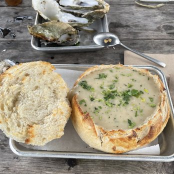 Bodega Bay Oyster - Clam chowder bread bowl. Yum! Great bread and toasted! - Seafood Markets Near Me - Petaluma, California Bodega Bay Oyster - Clam chowder bread bowl. Yum! Great bread and toasted! - Seafood Markets Near Me - Petaluma, California