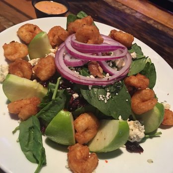 Thirsty Turtle SeaGrill - Spinach Salad with added spicy rock shrimp...awesome. - Seafood Near Me - Juno Beach, Florida