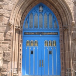 Asylum Hill Congregational Church - The welcoming blue doors