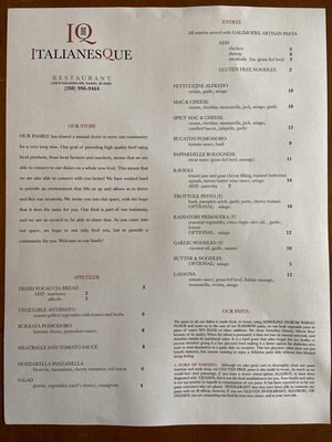 Menu photo 3 Italianesque Nampa, ID