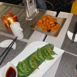 Dumplings and Rock Shrimp Tempura Dumplings and Rock Shrimp Tempura
