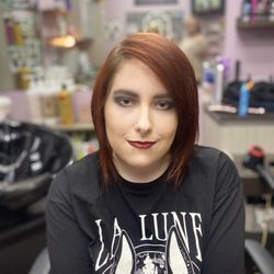 Love The Look - No filter just the background blurred. She wanted a goth look for a rock concert.
