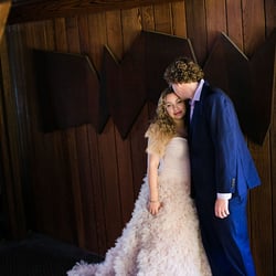 Garments By Holly Merritt - Dress by Watters, Fur shrug by Holly, Photo by Anna Kuperberg