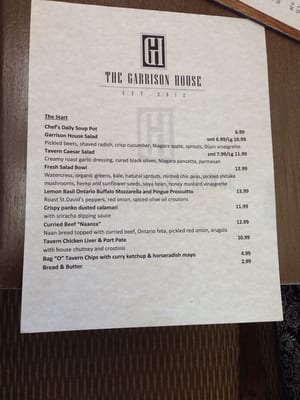 Menu photo 8 The Garrison House Niagara-on-the-Lake, ON Menu photo 8 The Garrison House Niagara-on-the-Lake, ON