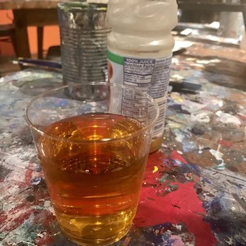 Muse Paintbar - Tribeca - My free drink - apple juice - Paint & Sip Near Me - New York, New York Muse Paintbar - Tribeca - My free drink - apple juice - Paint & Sip Near Me - New York, New York