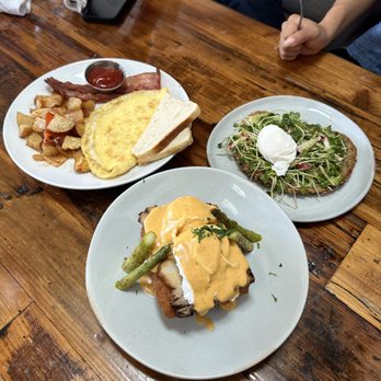 The Rockefeller - Manhattan Beach - Pork Belly Benedict, Cheese Omelette, and Avocado Toast - Gastropubs Near Me - Manhattan Beach, California