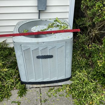 Air Services Comfort Solutions - Our 20 year old Trane unit. Note: boxwoods were trimmed to make way for the new unit. - Heating & Air Conditioning/HVAC Near Me Air Services Comfort Solutions - Our 20 year old Trane unit. Note: boxwoods were trimmed to make way for the new unit. - Heating & Air Conditioning/HVAC Near Me