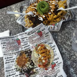 Fish taco, Asada Fries, & Vampiro Fish taco, Asada Fries, & Vampiro