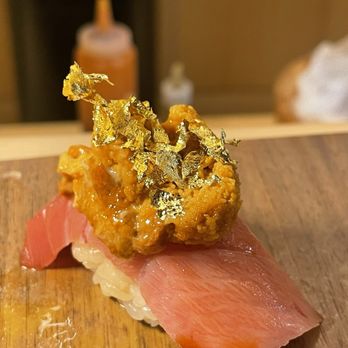 MOKO - Tuna with urchin and gold flakes- I was drooling the whole time - Japanese Near Me - New York, New York MOKO - Tuna with urchin and gold flakes- I was drooling the whole time - Japanese Near Me - New York, New York