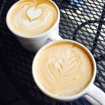 Moonrise Bakery - White mocha and vanilla latte. Such pretty designs. - Bakeries Near Me - Seattle, Washington Moonrise Bakery - White mocha and vanilla latte. Such pretty designs. - Bakeries Near Me - Seattle, Washington