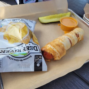 Hops 44 - Hops Dog - Pretzel wrapped hot dog - Pretzels Near Me - Storrs, Connecticut