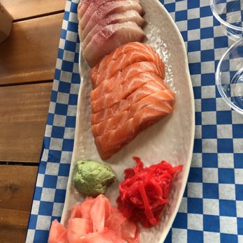 Seattle Fish Guys - salmon and yellowtail sashimi! so fresh - Seafood Markets Near Me - Seattle, Washington