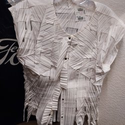 Buffalo Exchange - Babette vintage San Fran made in the US top sewn of strips.