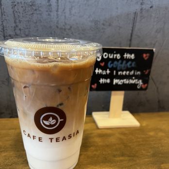 Cafe Teasia - Medium Iced Caramel Macchiato - Coffee & Tea Near Me - River Edge, New Jersey