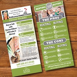 Inspire Graphix - A rack card designed as a marketing piece for a realtor in Lake Country, BC. Denise Hilbert.