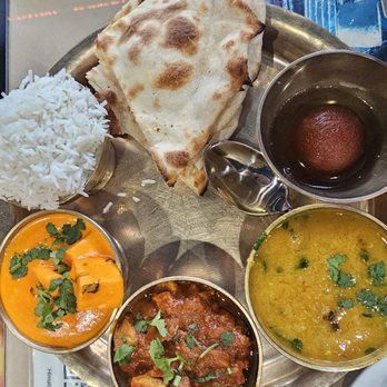 Himalayan Cafe - 4. Nepali Thali = The chicken thali was so amazing (according to my husband). Great presentation and fully flavorful. - Himalayan/Nepalese Near Me - Pasadena, California