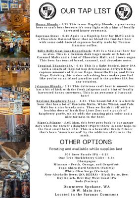 Menu photo 1 Black Label Brewing Company Spokane, WA Menu photo 1 Black Label Brewing Company Spokane, WA