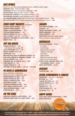 Menu photo 1 Backyard Bayou Union City, CA Menu photo 1 Backyard Bayou Union City, CA