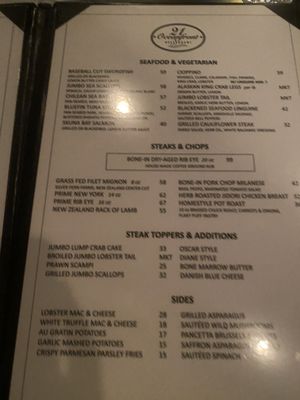 Menu photo 2 21 Oceanfront Newport Beach, CA