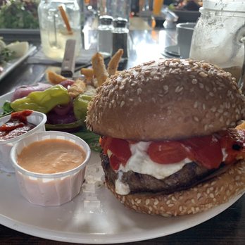 The Observatory - The lamb burger. The buns were so fluffy and loaded with goat cheese - New American Near Me - Portland, Oregon The Observatory - The lamb burger. The buns were so fluffy and loaded with goat cheese - New American Near Me - Portland, Oregon