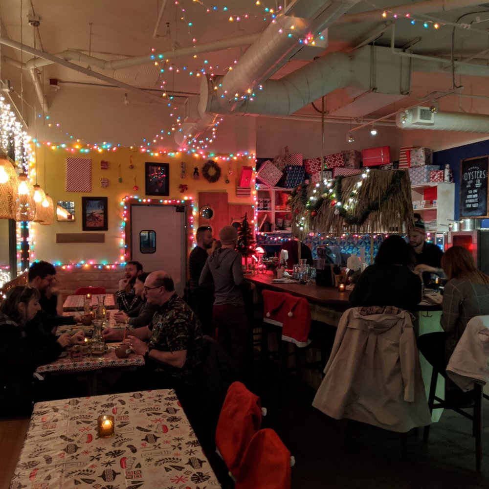 Vinnie's - Interior during Sippin' Santa. - Seafood Near Me - Seattle, Washington Vinnie's - Interior during Sippin' Santa. - Seafood Near Me - Seattle, Washington
