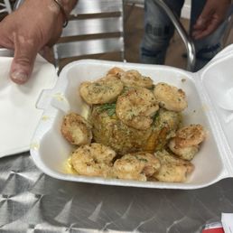 Mofongo with Camarones salad (shrimp salad) Mofongo with Camarones salad (shrimp salad)