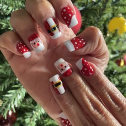 Pink Mani Nails - Holiday nails by Cathy!