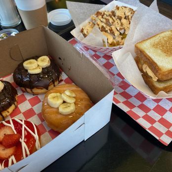 ChickCoDo - Dirty Monkey (x2) Golden Moneky Strawberry Monkey  Chicken Bowl (Mild) Chicken Burst Sandwich - Donuts Near Me - Philadelphia, Pennsylvania