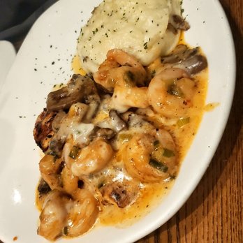 Outback Steakhouse - Toowoomba Salmon, with sautéed shrimp and mushrooms - Steakhouses Near Me - Downers Grove, Illinois