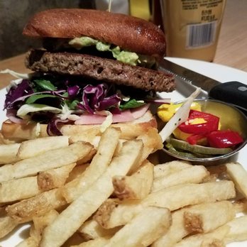 Heyday Bar & Restaurant - Saigon burger with the impossible vegan pattie as a sub - Burgers Near Me - Seattle, Washington