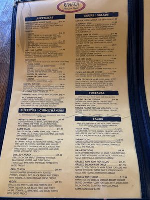 Menu photo 6 Riviera Mexican Grill Redondo Beach, CA