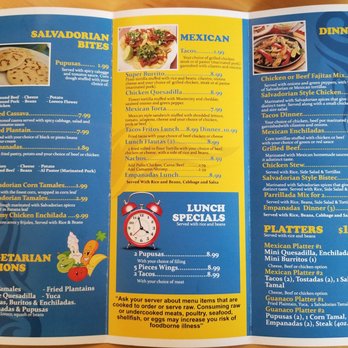 El Guanaco - Back Menu September 2017 - Mexican Near Me - Troy, Michigan