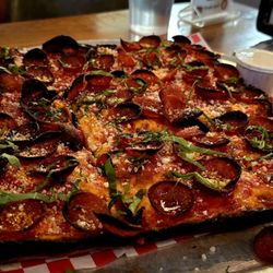 Ranch - Pepperoni pizza. Delicious! About $30.