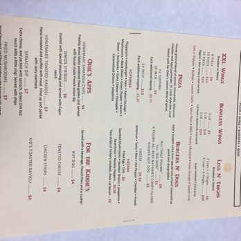Slo Odie's - Menu - American Near Me - House Springs, Missouri