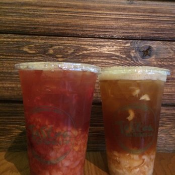 Tastea - L: Peach Me Sweetea R: Lychee peaches $4.50 each - Bubble Tea Near Me - San Jose, California